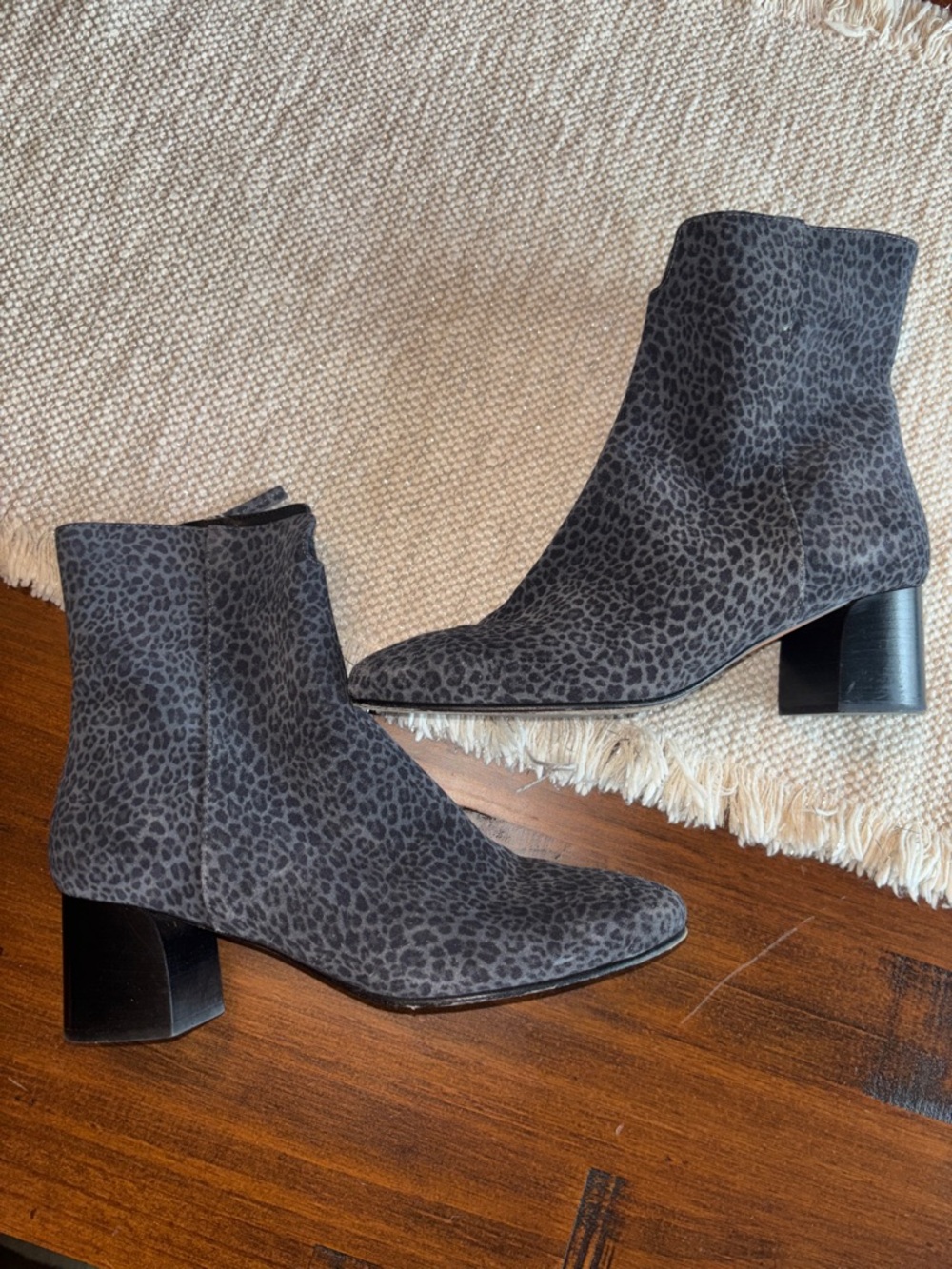 M. GEMI Leopard Suede Booties